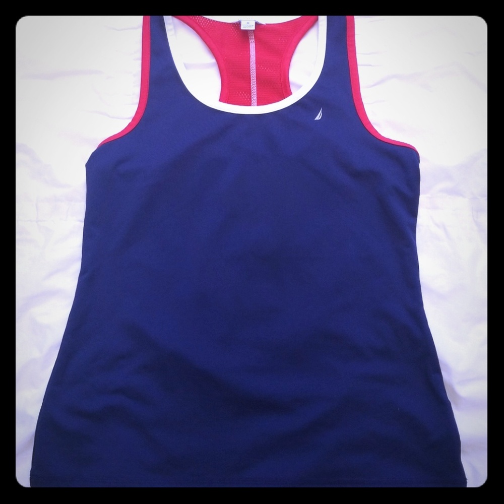 ❤ Nautica 💙 racerback tank top